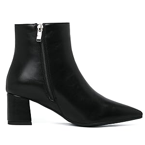 Amazon.com | Seborluys Women Pointed Toe Chunky Heel Ankle
